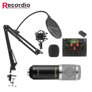 BM800 with V8S Sound Card Professional Studio Condenser Microphone -  Trendacart